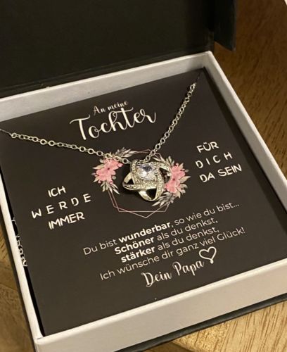 Customer photo review of 14k Weißgold Halskette - An meine Tochter von Papa