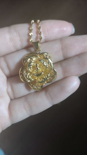 Customer photo review of 24K Gold Symbolic Necklaces