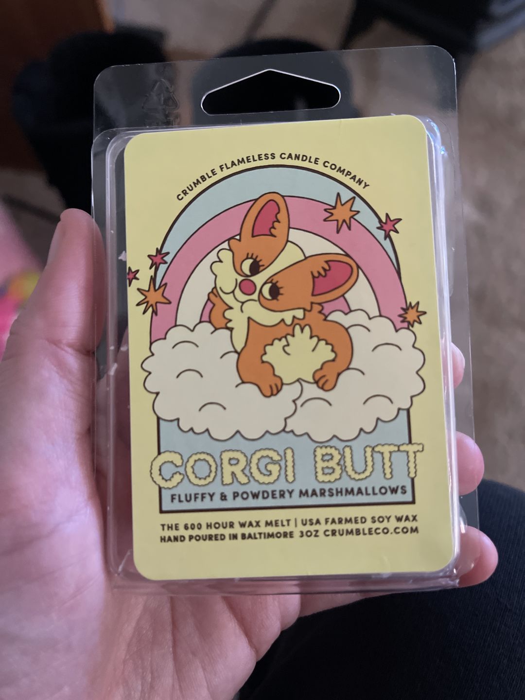 Customer photo review of Corgi Butt Wax Melts