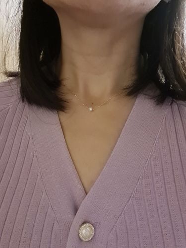 Customer photo review of Mariah solitaire mini pearl choker