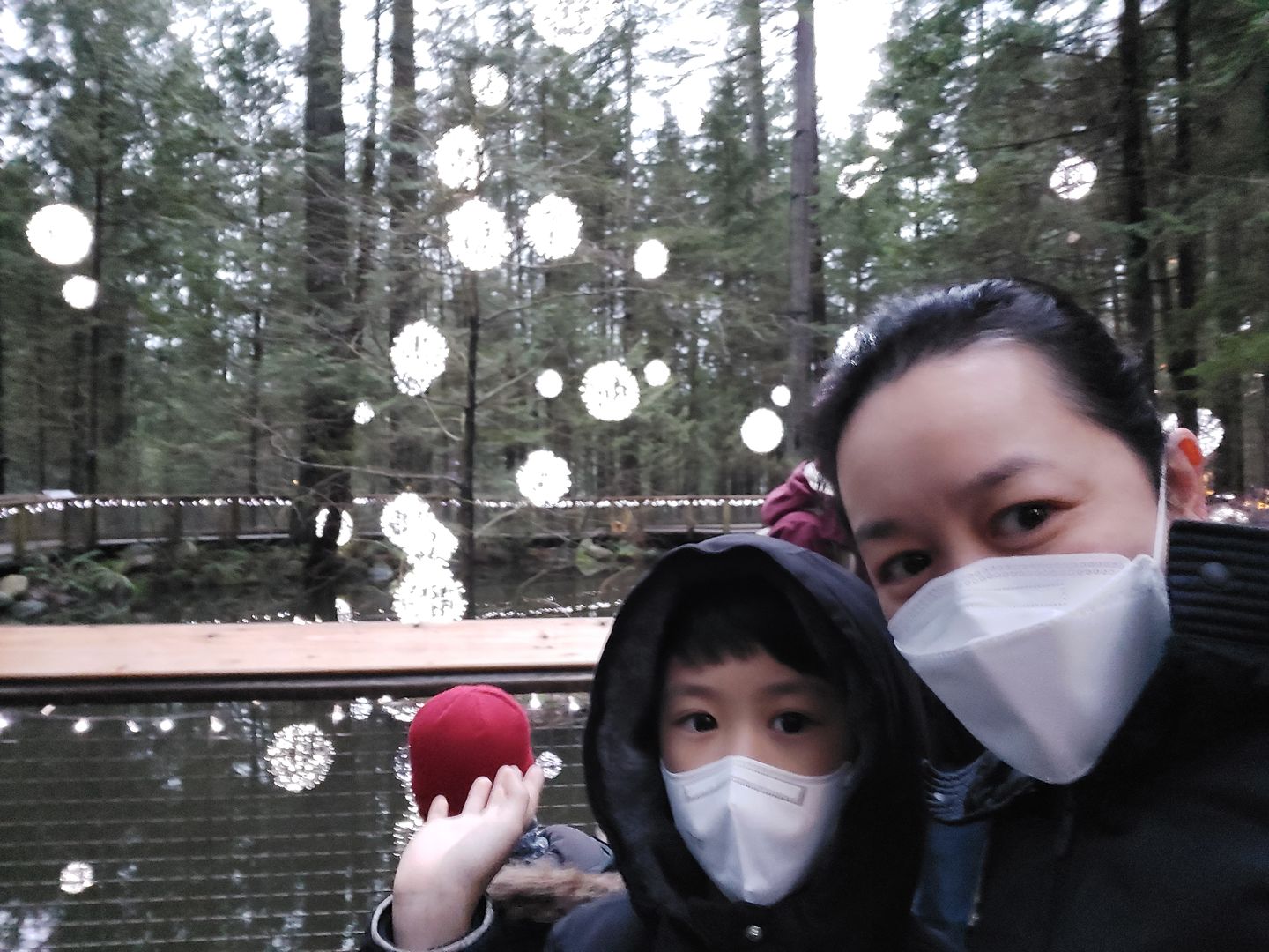 Customer photo review of Kids KN95 Protective Respirator Face Mask Each Individually Sealed by PPE Supply (5PCS or 20PCS) (White/Black)