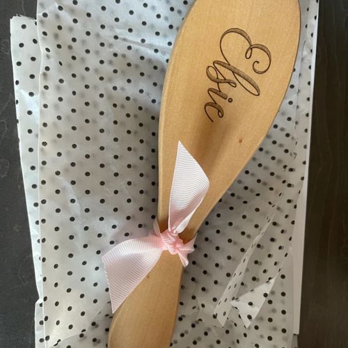 Customer photo review of Personalisierte Haarbürste aus Holz