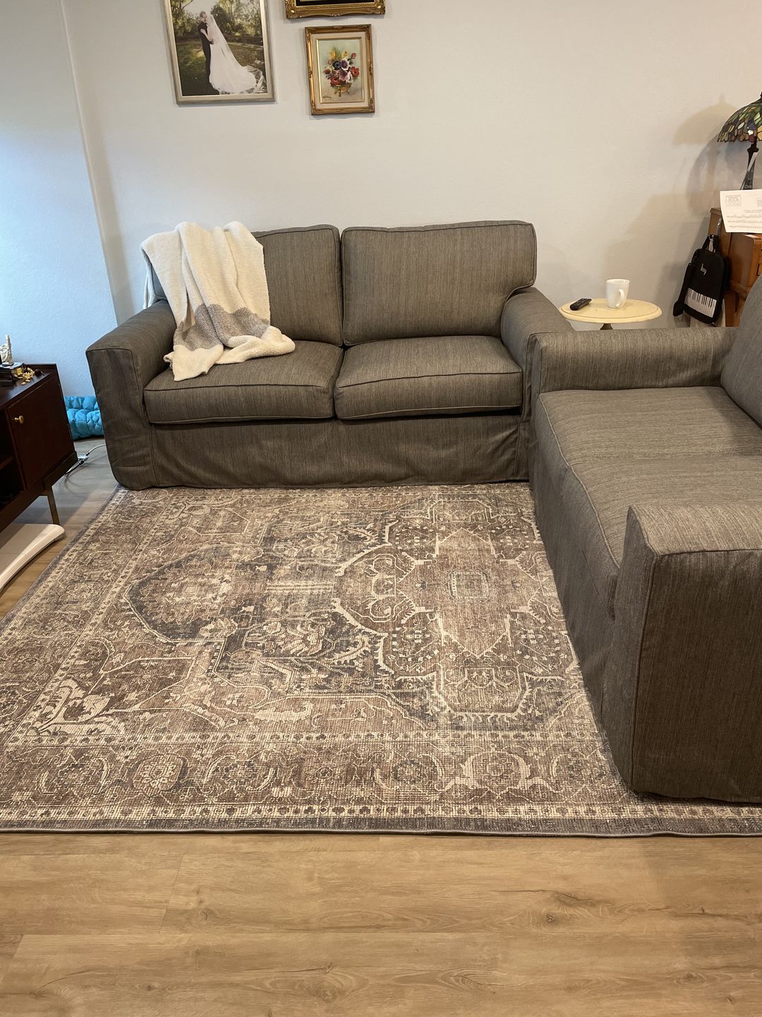 Customer photo review of Distressed Vintage Kendra Ash Area Rug