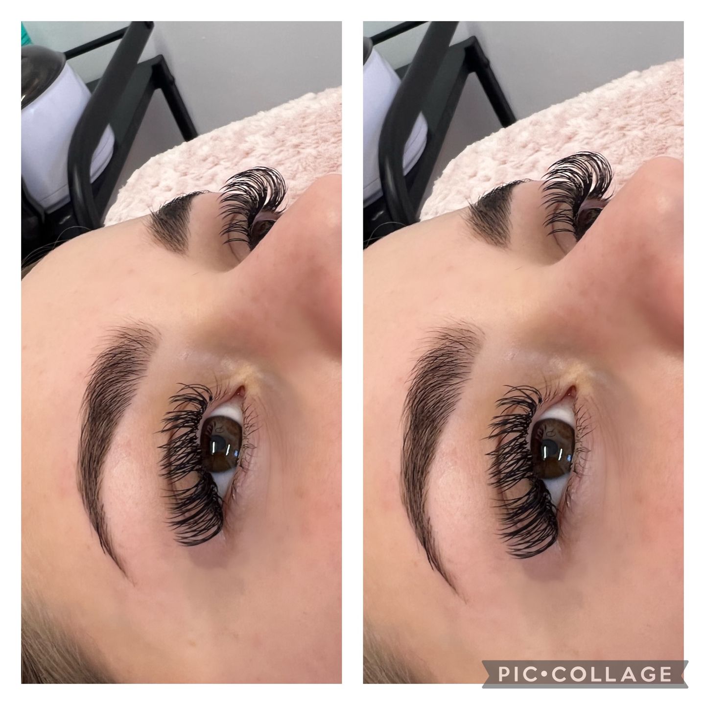 Customer photo review of 0.25 Flat Split Tip Cashmere Eyelash Extensions (16 lines)