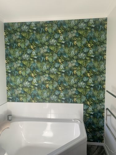 Customer photo review of Greenery Monstera Jungle Wallpaper - 3 Colours