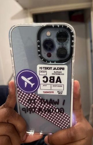 Customer photo review of Simple Ticket Label iPhone Case