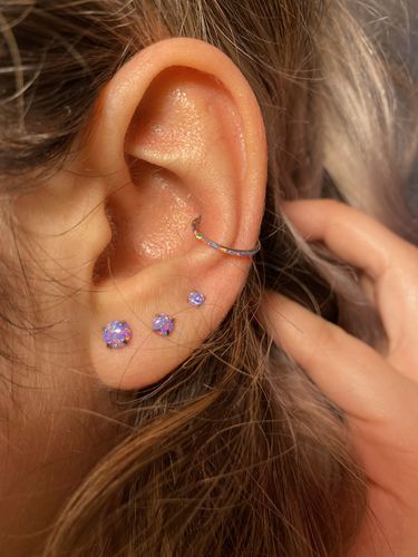 Customer photo review of Opal Hinged Ring