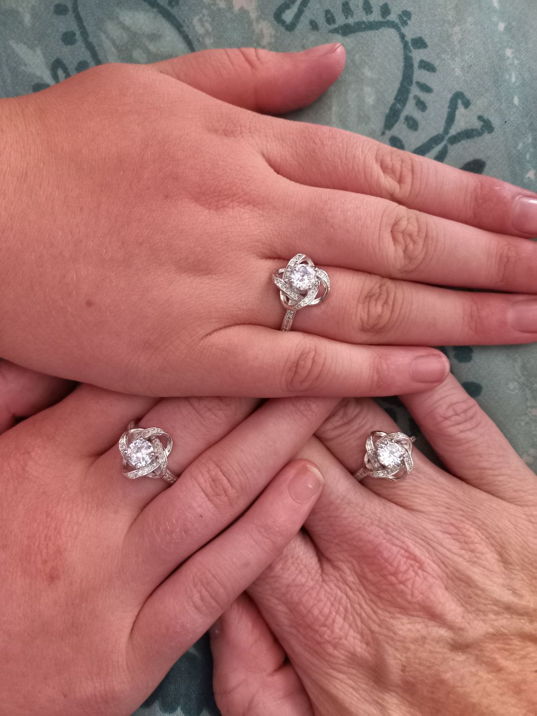 Customer photo review of Daughter | I Held You First | Love Knot Ring