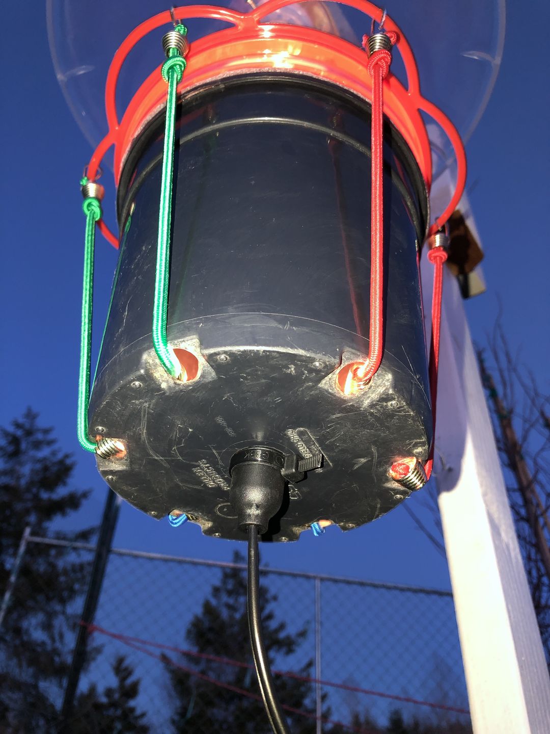 Customer photo review of 25FT Black Weatherproof Outdoor Pendant Light Lamp Cord Kit, E12 C7 Base