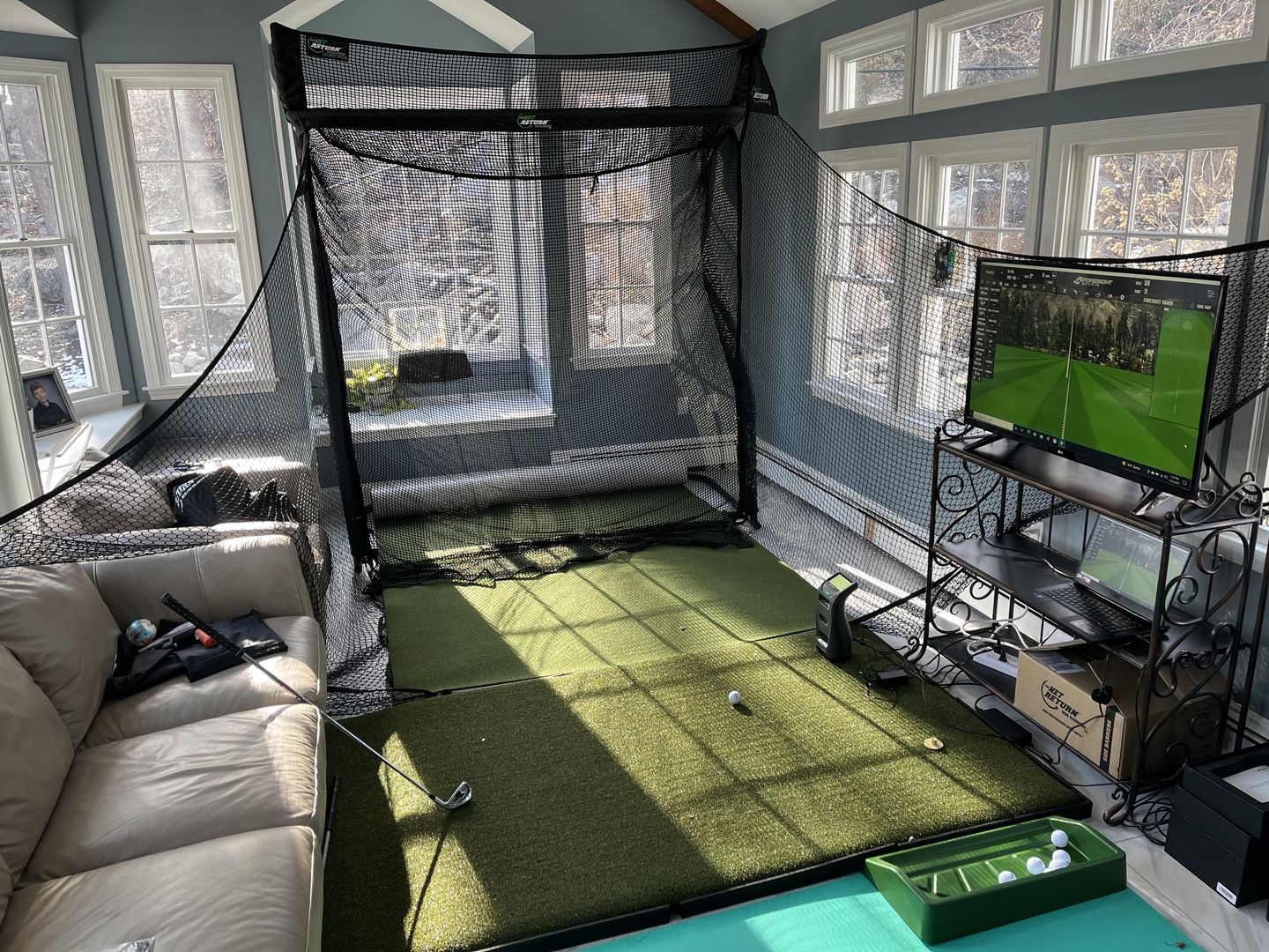 Customer photo review of The Net Return Universal Side Barriers for Pro V2 & Home (V2 / Classic) Nets