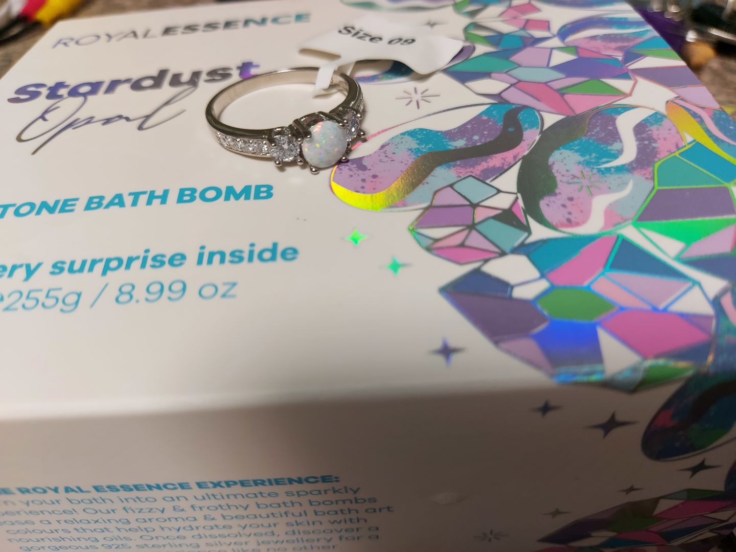 Customer photo review of Stardust Opal (Bath Bomb)