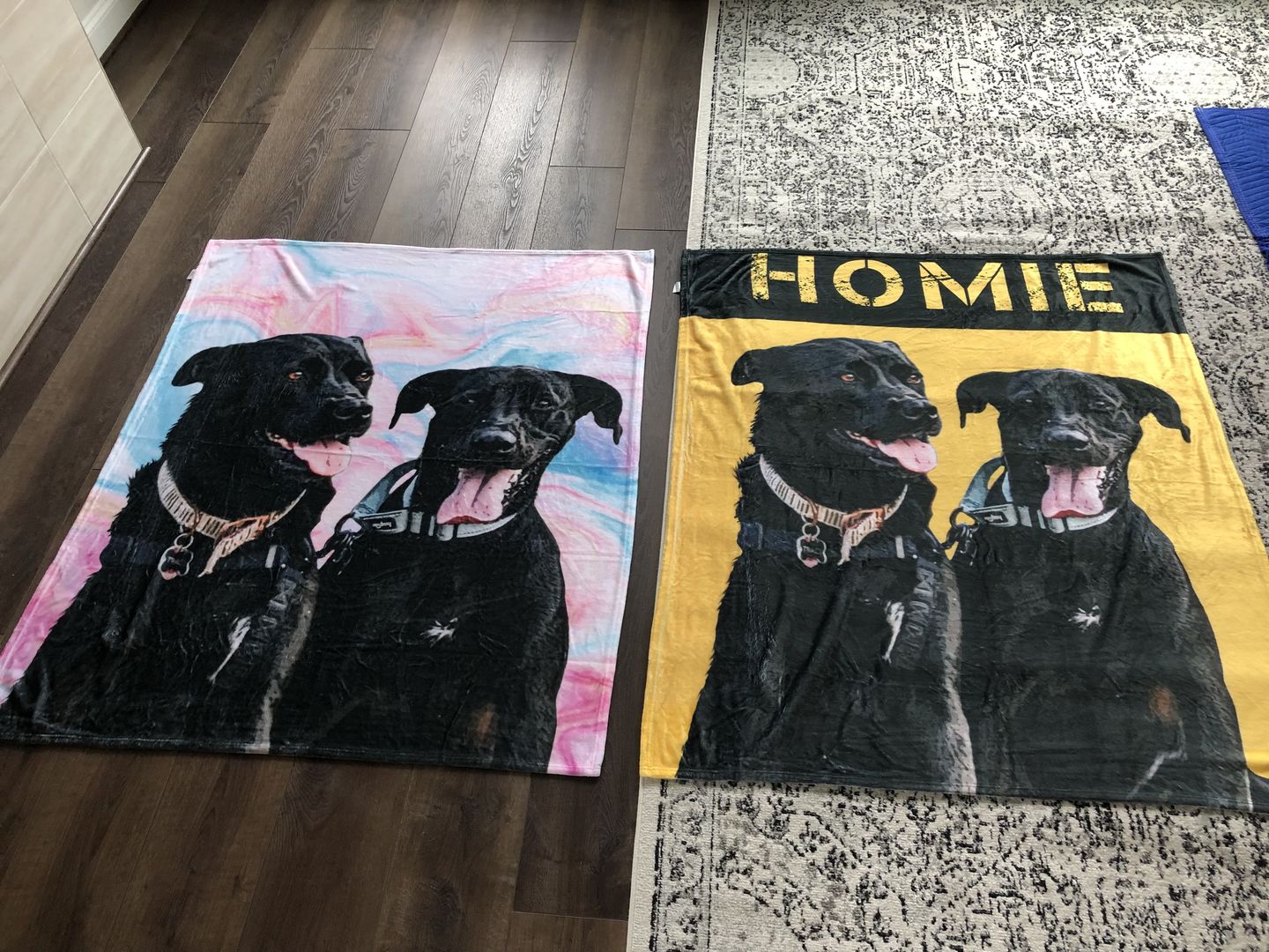 Customer photo review of Custom Pet Art Fleece Blanket