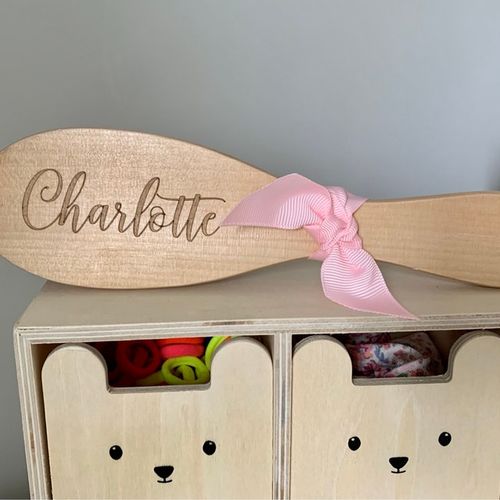 Customer photo review of Personalisierte Haarbürste aus Holz