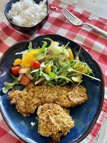 Customer photo review of Ocean Waves Deep Blue Bowl