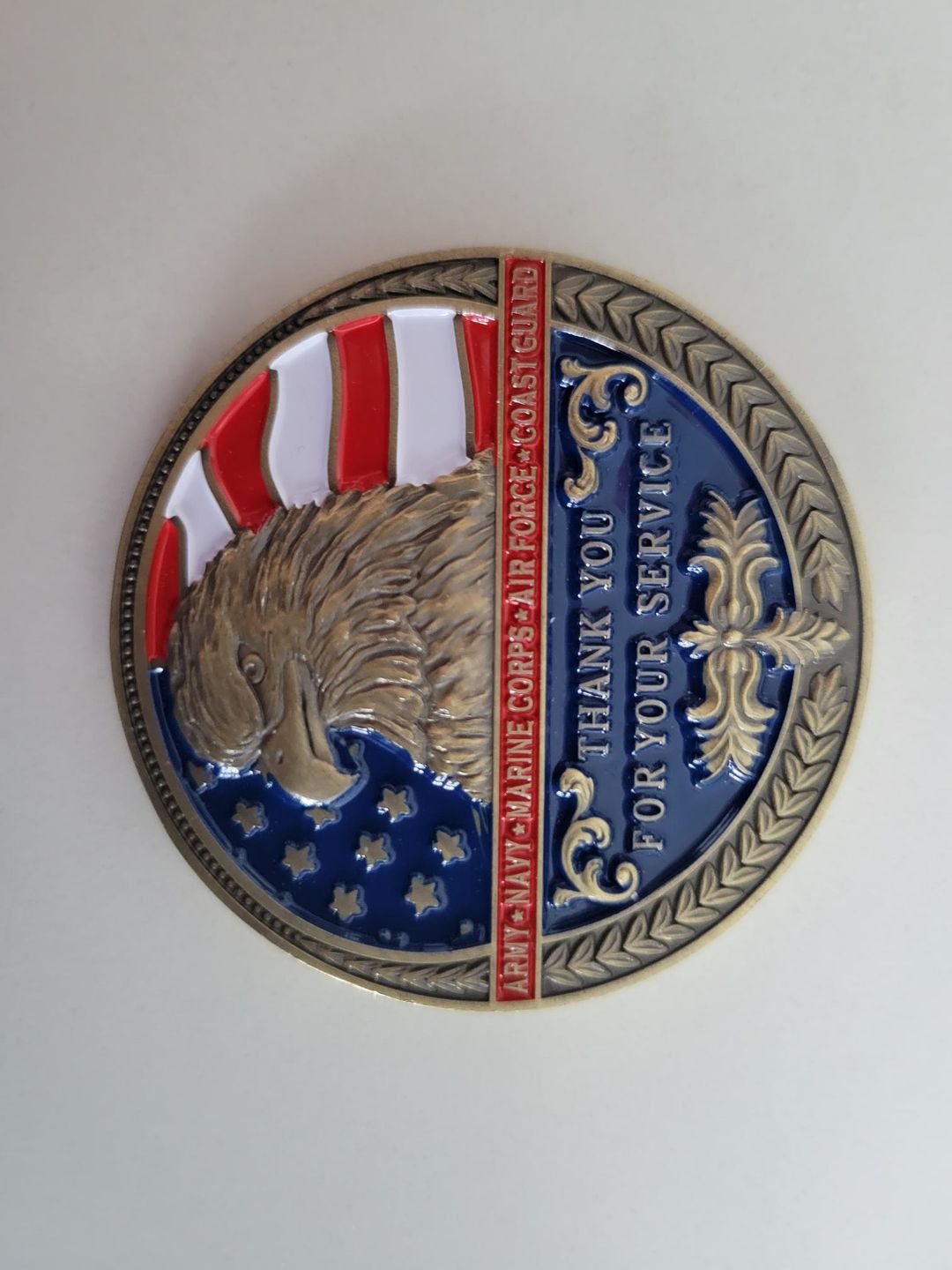 Customer photo review of Thank You For Your Service Coin Bundle (5pcs)