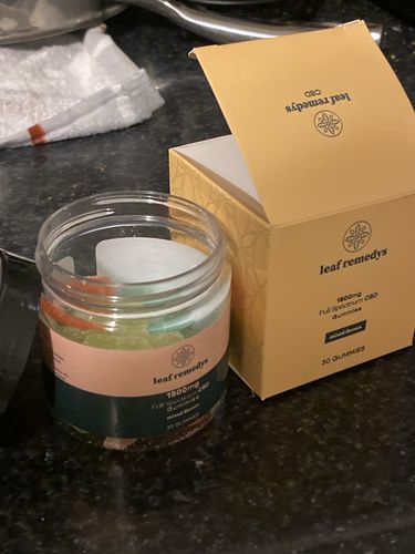 Customer photo review of 1500mg CBD Gummies mixed flavors