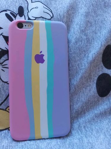 Customer photo review of iPhone Silicone Case (Rainbow Design)