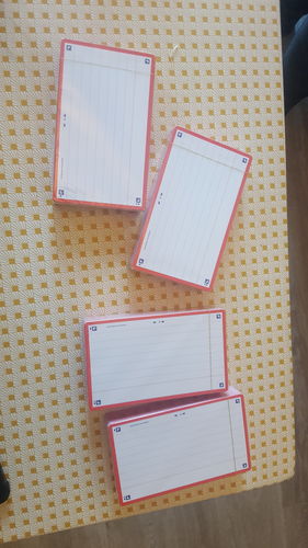 Avis photo d'un client sur Flashcards FLASH 2.0 OXFORD # 80 cartes 7,5 x 12,5 cm - ligné