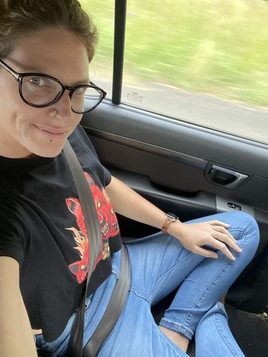 Customer photo review of Impact High Waisted Skinny Jeans - Ocean Blue