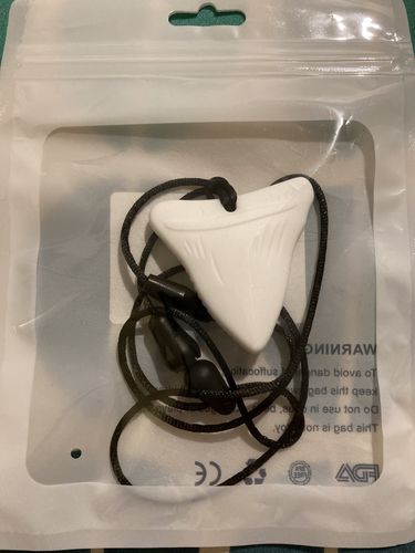 Customer photo review of Shark Tooth Sensory Chew Necklace