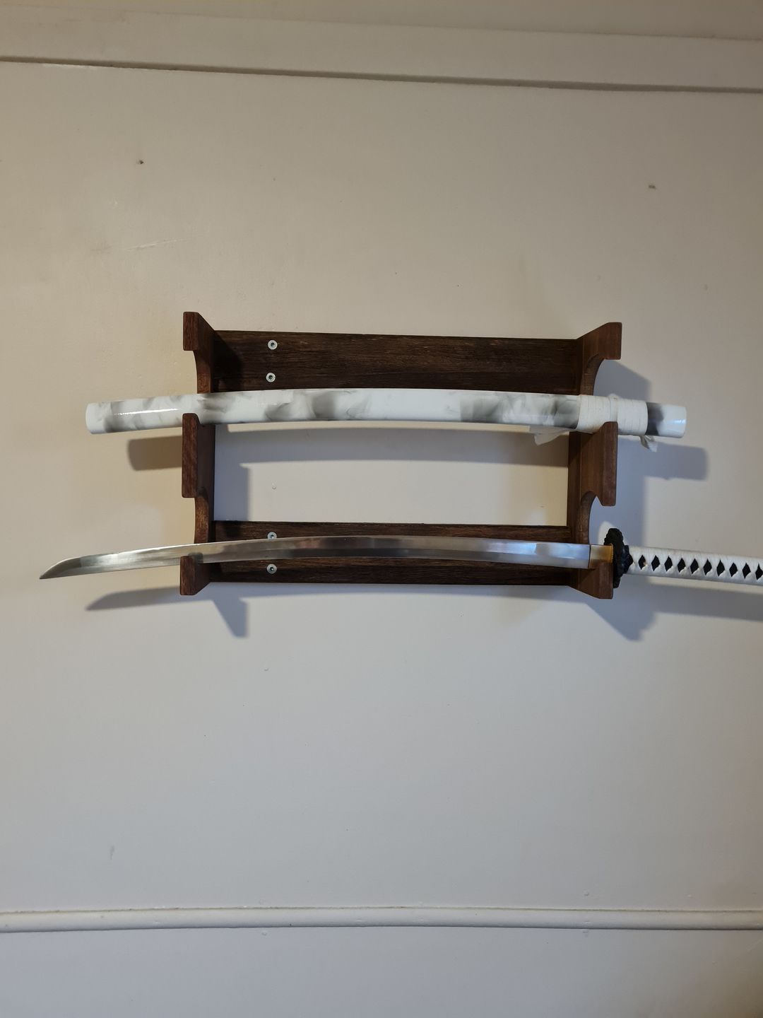Customer photo review of The Shiroi Handmade Katana 1060 Carbon Steel