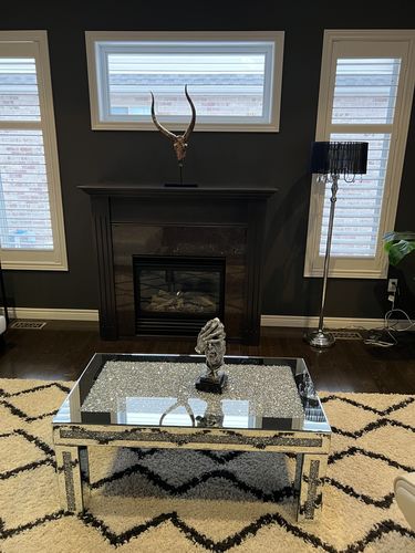 Customer photo review of Elegant Crystal Mirrored Coffee Table (44" x 24" x 18")