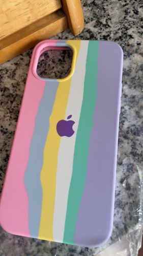 Customer photo review of iPhone Silicone Case (Rainbow Design)