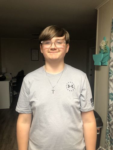 Customer photo review of To My Grandson, Most Beautiful Chapters - Cross Necklace