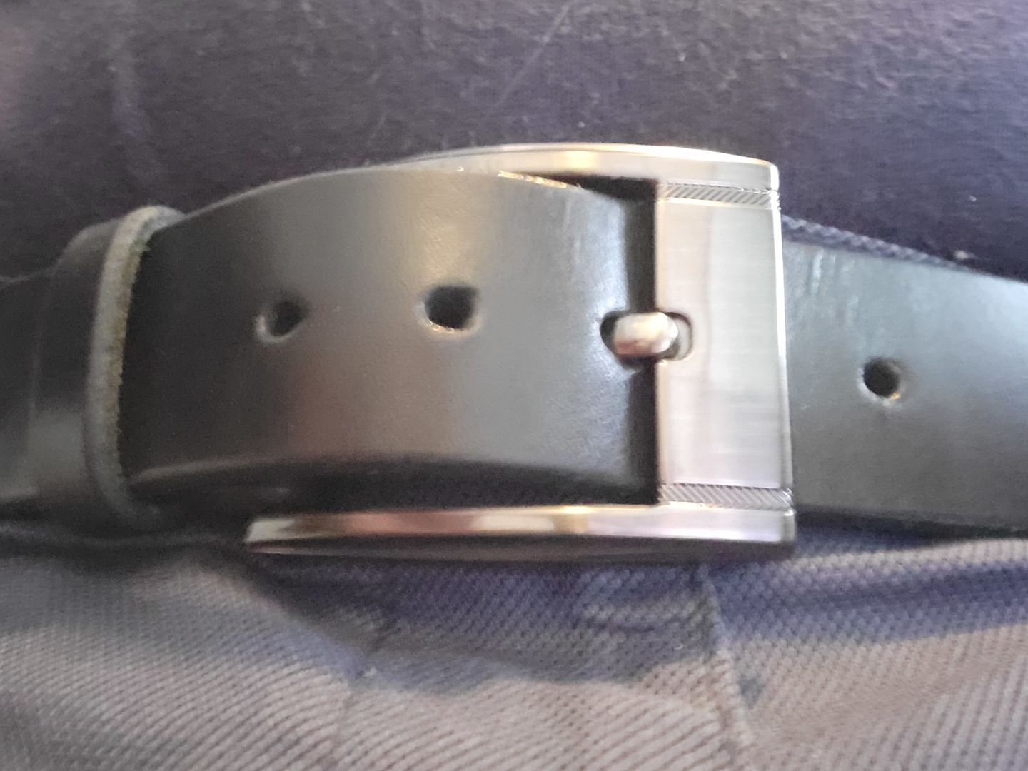 Customer photo review of The Milestone Belt - Black Formal 100% Real Leather Belt