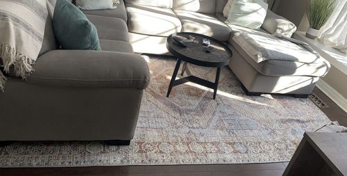 Customer photo review of Le Grand Louvre Blue Rug