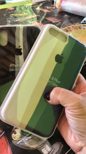 Customer photo review of iPhone Silicone Case (Teal Rainbow)