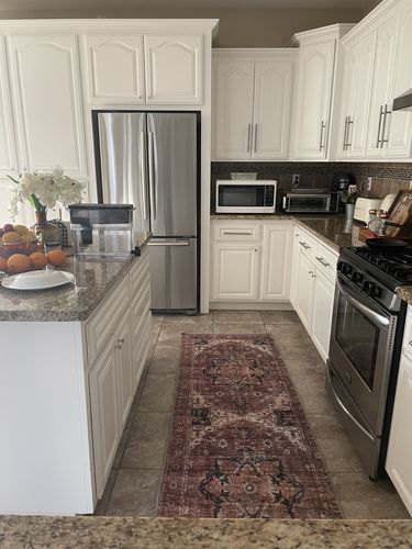 Customer photo review of Distressed Vintage Cezanne Terracotta Runner