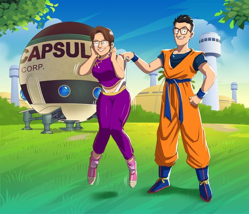 Customer photo review of Caricature cartoon dessinée à la main: Portrait Personnalisé DBZ