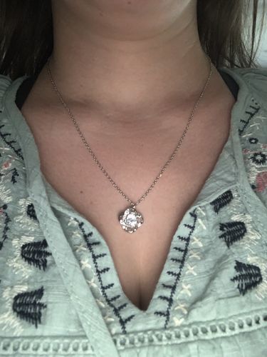 Customer photo review of Granddaughter, My Love And Light - Love Knot Necklace