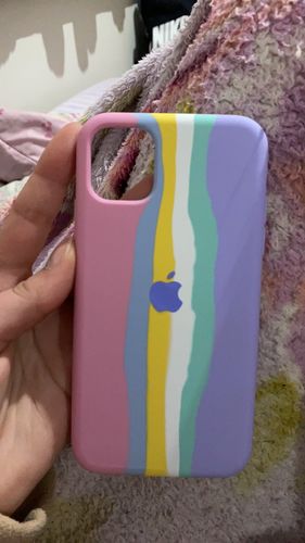 Customer photo review of iPhone Silicone Case (Rainbow Design)