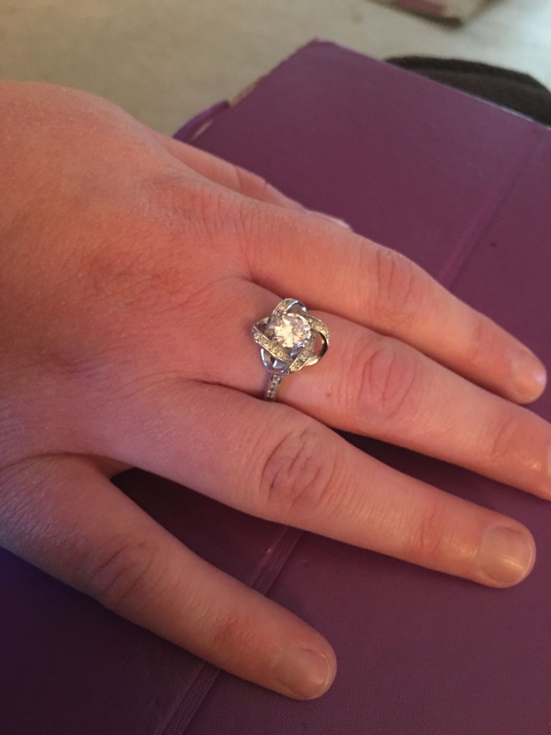 Customer photo review of Daughter | I Held You First | Love Knot Ring