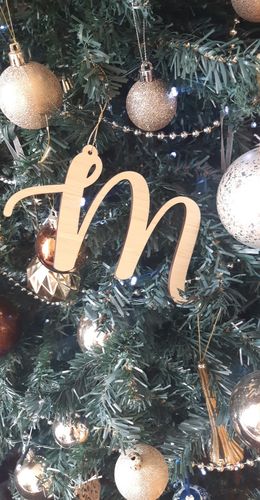 Customer photo review of Initial Christmas Ornament