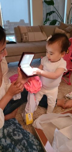 Customer photo review of Granddaughter, My Love And Light - Love Knot Necklace
