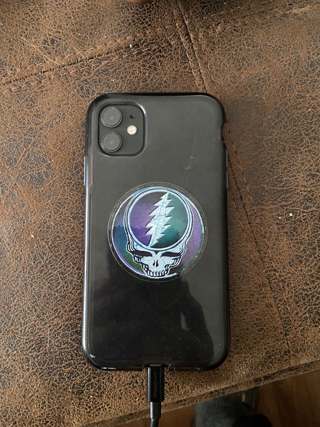 Customer photo review of Grateful Dead Batik Steal Your Face Mini Window Sticker