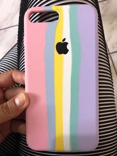 Customer photo review of iPhone Silicone Case (Rainbow Design)
