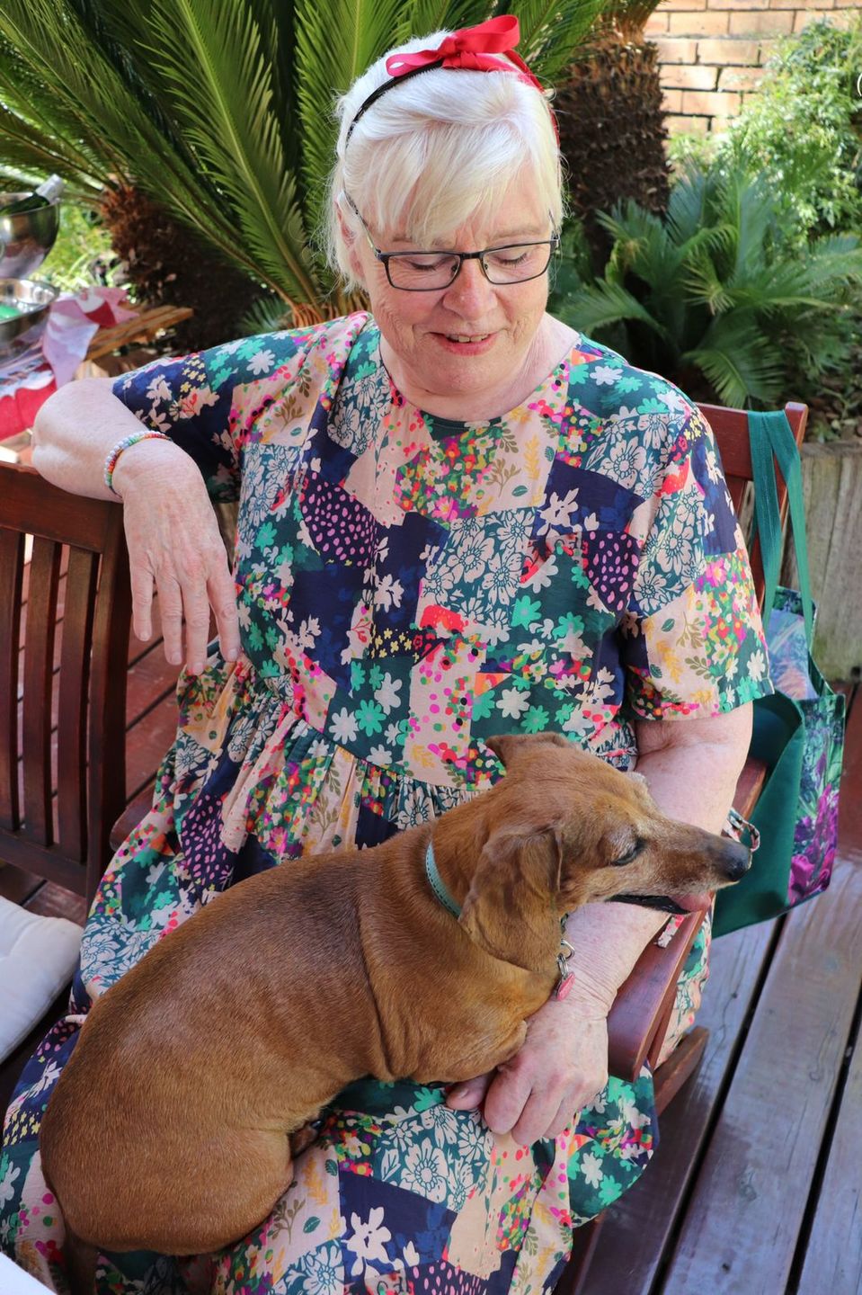 Customer photo review of Plus Size - Floral Prints Short Sleeve Summer Loose Dress