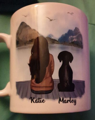 Customer photo review of Girl & Dogs - Life is better with a dog Personalised Mug