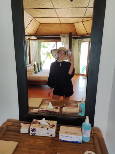 Customer photo review of Organic French Terry Kimono Short Robe