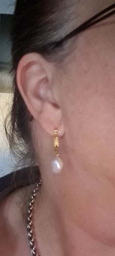 Customer photo review of VINTAGE KLASSISCHE NATURPERLEN-OHRRINGE