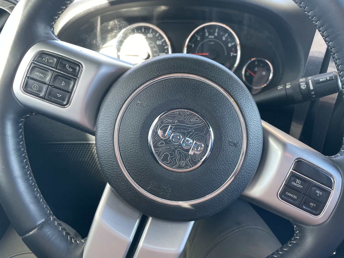 Customer photo review of Topographical Map Print Steering Wheel Decal for Jeep