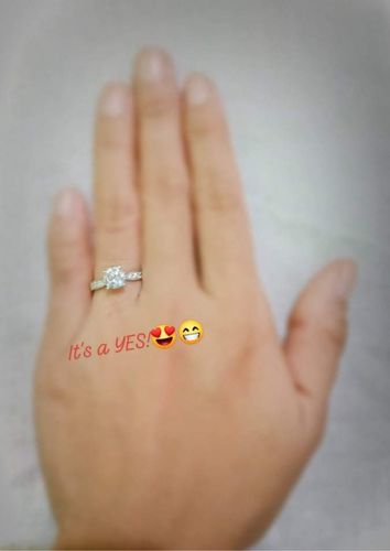 Customer photo review of 1ct Athens Engagement Ring (PURE GOLD)