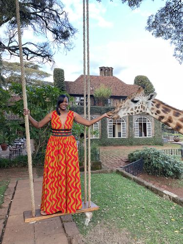 Customer photo review of African Print Deka Dress