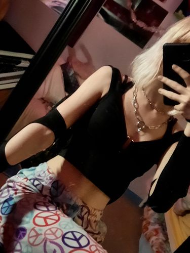 Customer photo review of Capri Tie Up Halter Crop Top