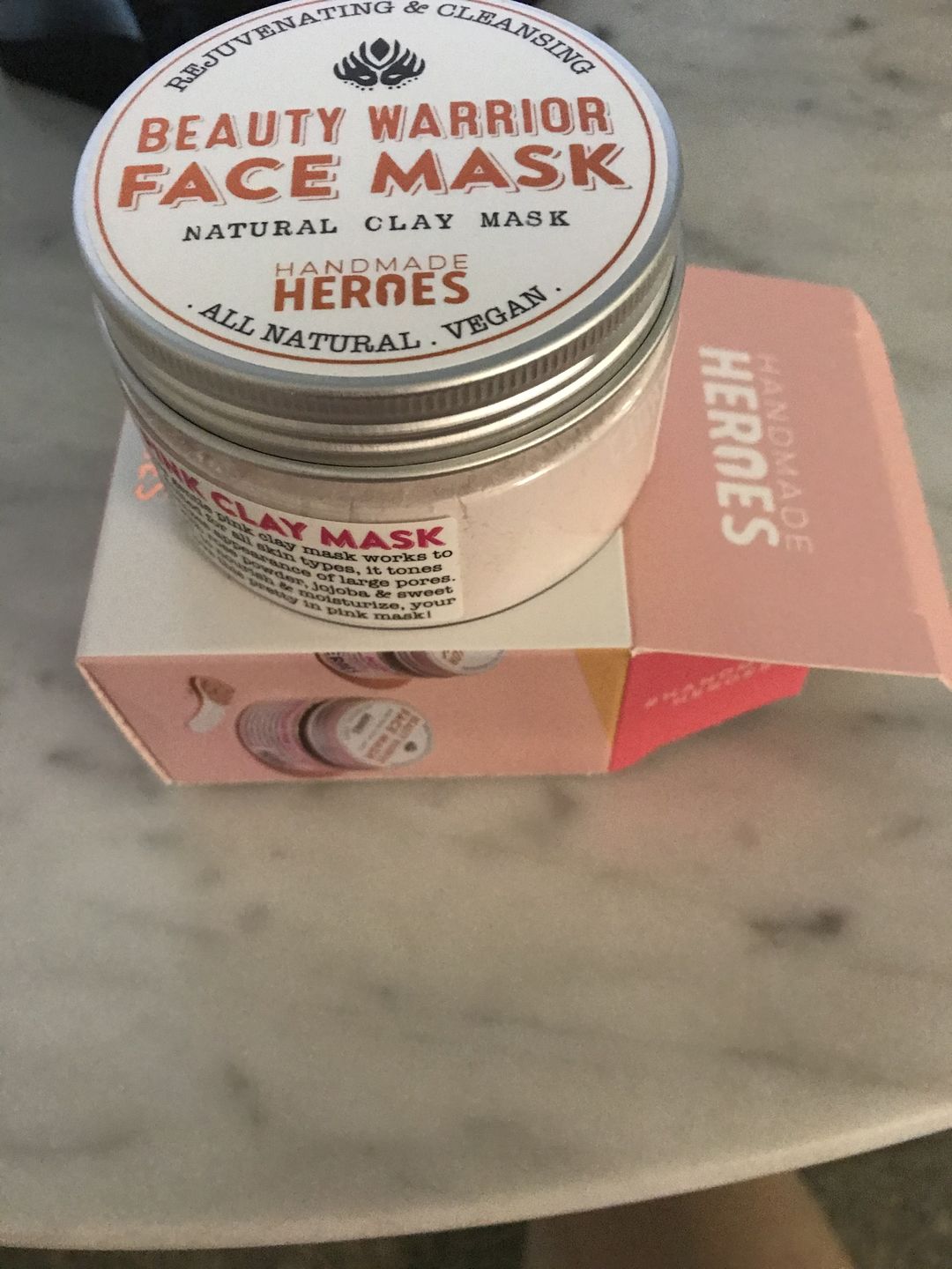 Customer photo review of Beauty Warrior Face Mask - Australian Pink Clay