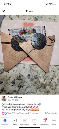 Customer photo review of Anubis Triangle Earring